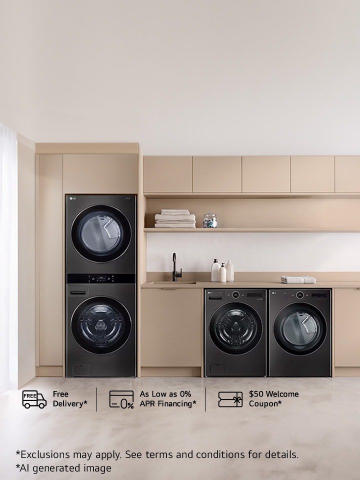 Save $100 on select laundry pairs. Plus, enjoy free delivery on 2 or more!