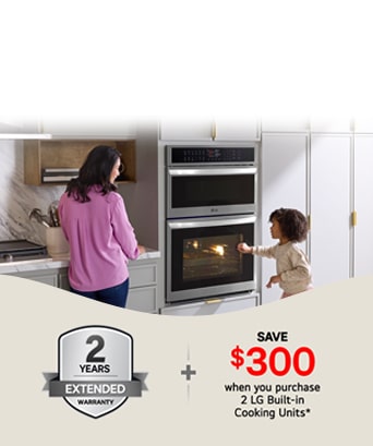 Plus $300 off bundles Free extended warranty for built-in