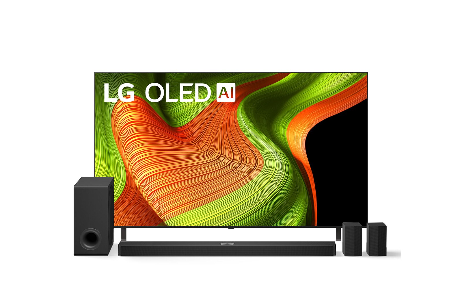 Front view of Exclusive Bundle | 83 inch LG OLED AI B5 4K Smart TV 2025 + S90TR Soundbar OLED83B5PUA.S90TR