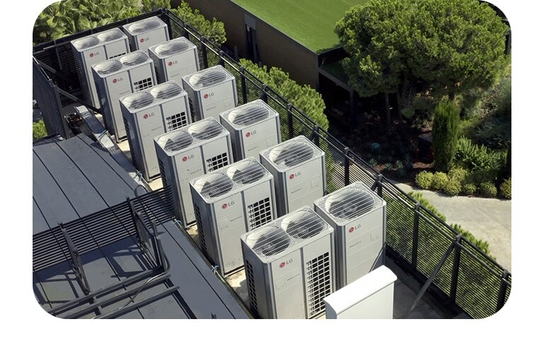This image shows an example HVAC installation.