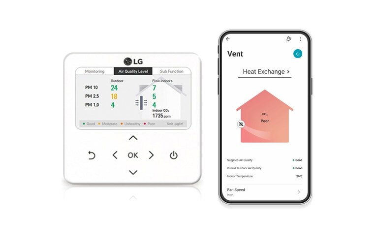 LG ThinQ monitering IAQ