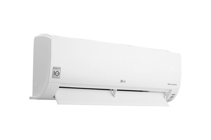 Left side view of the LG wall-mounted unit with the vane open