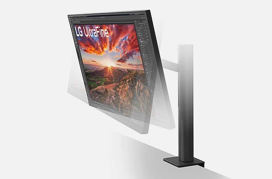 The monitor featuring a great tilt range of -25 to +25 degrees for comfortable viewing