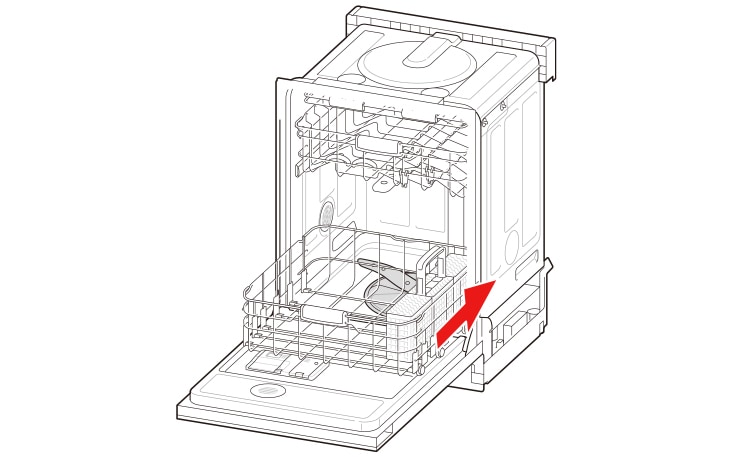 Reassemble the new Lower Rack forward slowly