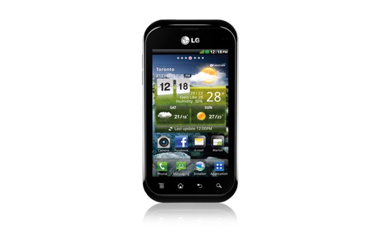 Front view of LG Eclypse | Connect with this Stylish Slide-Out full QWERTY Android Smartphone C800G