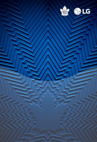 Promotional banner inviting users to join the future of LG innovation for a chance to win Toronto Maple Leafs tickets