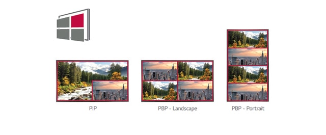 MULTIPLE SCREEN WITH PBP OR PIP