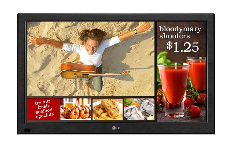 Front view of 37" class (36.6" measured diagonally) LG EzSign TV 37LT560E