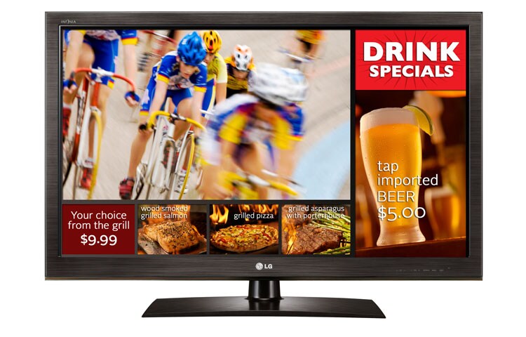 Front view of 47&#34; class (46.9&#34; measured diagonally) LG EzSign TV 47LV355B