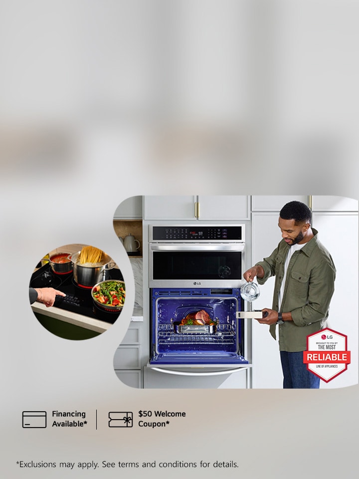 Cooking Power Pair! Save $300 when you purchase 2 LG Built-in Cooking Units.