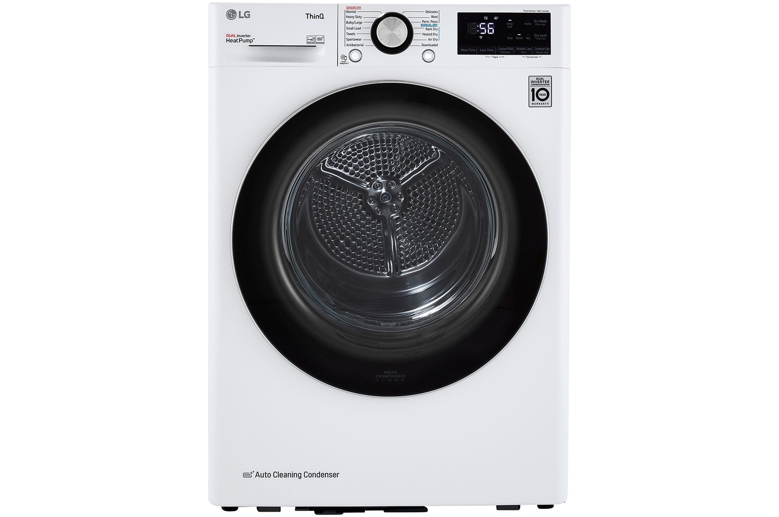 Front view of LG 7.4 cu.ft. Ultra Large Capacity Electric Dryer