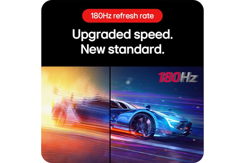 LG UltraGear Gaming Monitor 27GS60QN-B, demonstrating upgraded speed with the 180Hz refresh rate as the new standard.