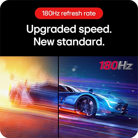 LG UltraGear Gaming Monitor 27GS60QN-B, demonstrating upgraded speed with the 180Hz refresh rate as the new standard.