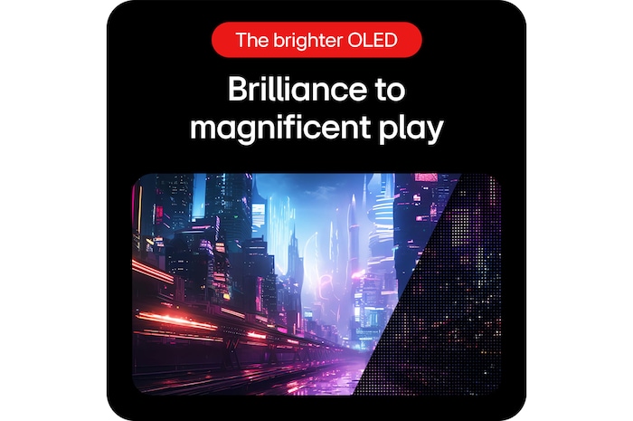 LG UltraGear Gaming Monitor 27GS93QE delivers brilliance for a great game experience through LG OLED with MLA+ technology.