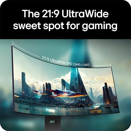 LG Monitor 39GX900A delivers the 21:9 UltraWide QHD (3440 x 1440) gaming sweetspot via its Curved Display for a wide and immersive field of view.