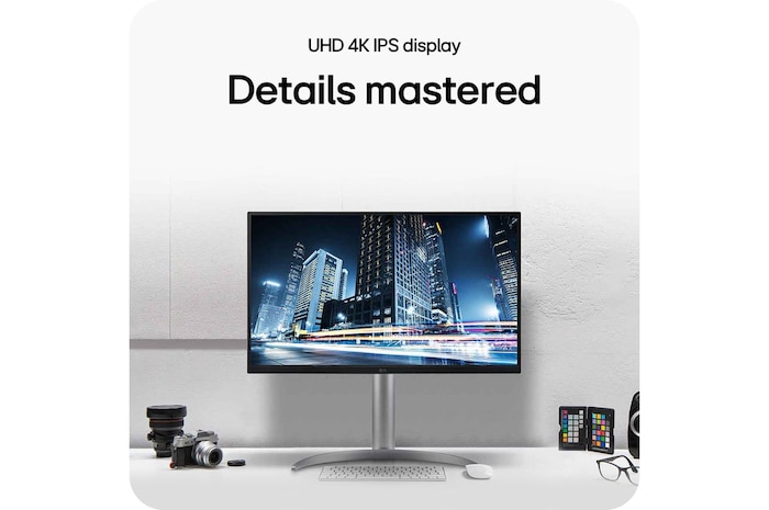 LG Monitor 27UQ850V, featuring 4K UHD resolution, masters every detail and supports precise professional creative work on the screen designed for creators.