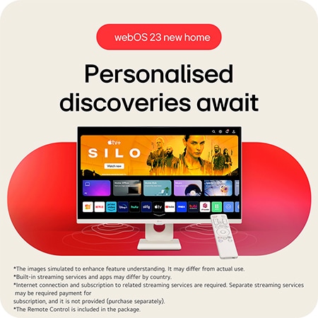 The LG Monitor 27U511SA in a white finish, featuring a 27-inch 4K UHD IPS Display and DCI-P3 90% colour gamut, offers a great display for both work and play.