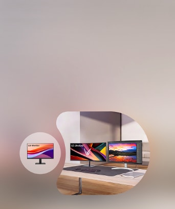 Double your view: Two screens. One upgrade. Buy a select monitor and get a free monitor gift (22U401A-B).