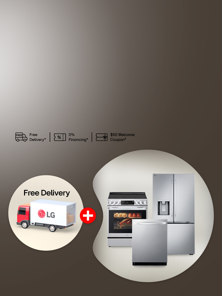 Free Delivery on select LG Kitchen Appliance bundles