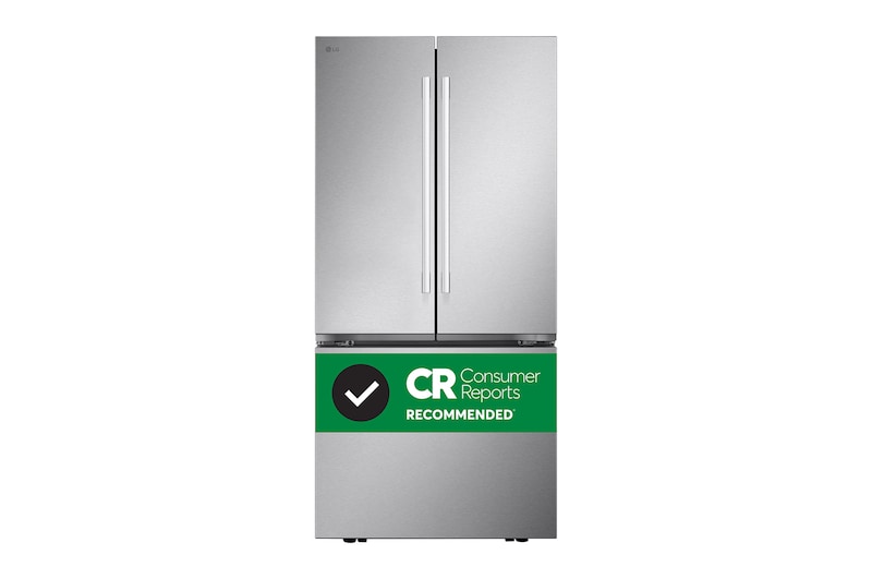 Front view of 33" 25 cu.ft. Standard-Depth French 3-Door Refrigerator Ice Maker (LF25H6200S)