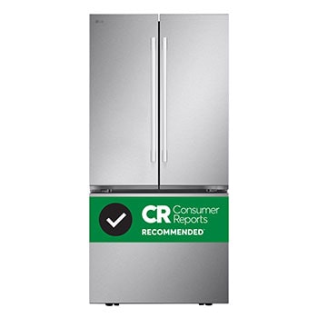 Front view of 33" 25 cu.ft. Standard-Depth French 3-Door Refrigerator Ice Maker (LF25H6200S)