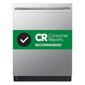 Front view of LG STUDIO Top Control Smart Dishwasher with 1-Hour Wash & Dry, QuadWash​ Pro™, TrueSteam® and Dynamic Heat Dry™, SDWB24S3