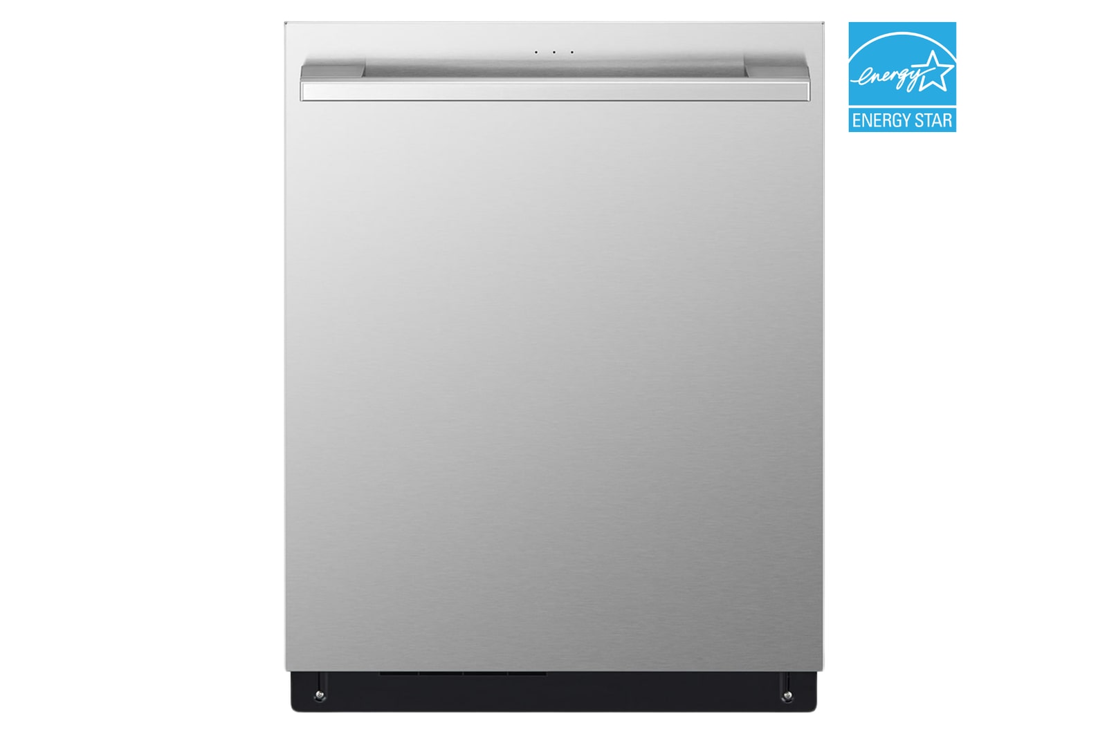 Front view of 24" 1-Hour Wash & Dry, TrueSteam®, QuadWash® Pro & Dynamic Heat Dry™ 40 dB, Top Control, Stainless, LG STUDIO Diswasher SDWB24S3