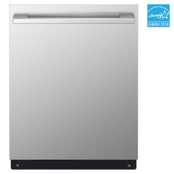 Front view of 24" 1-Hour Wash & Dry, TrueSteam®, QuadWash® Pro & Dynamic Heat Dry™ 40 dB, Top Control, Stainless, LG STUDIO Diswasher SDWB24S3