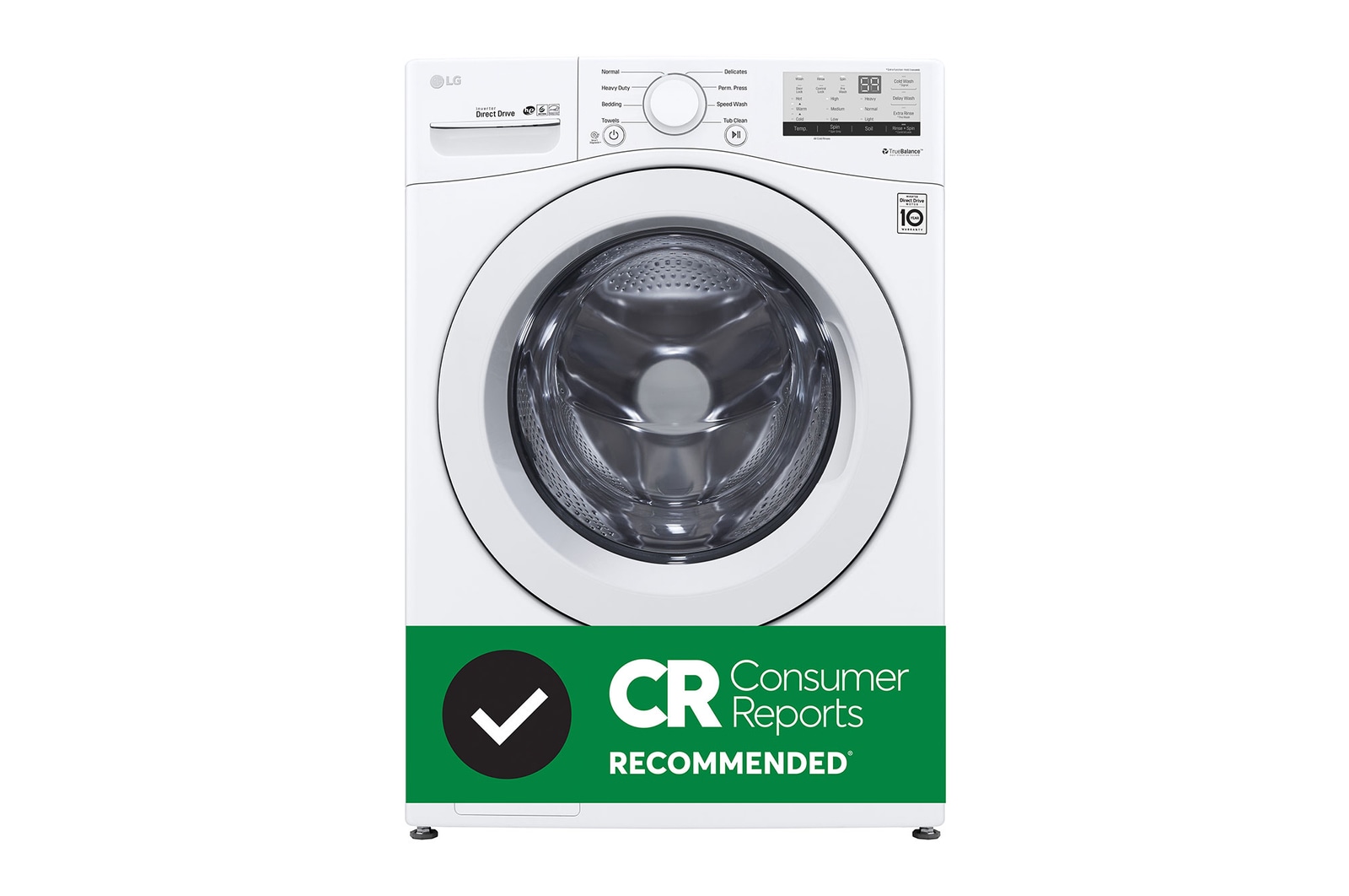 Front view of 5.2 cu. ft. Ultra Large Front Load Washer (WM3400CW)