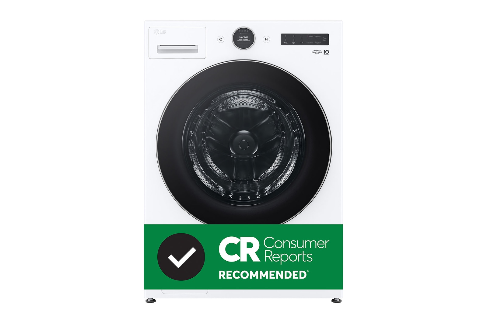 Front view of 5.2 cu. ft. Capacity Smart Front Load ENERGY STAR®Washer with TurboWash® 360° and AI DD® Built-In Intelligence, WM5500HWA