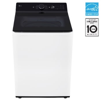 Front view of 6.1 cu.ft. Top Load Agitator Washer with EasyUnload®, TurboWash® WT8405CW
