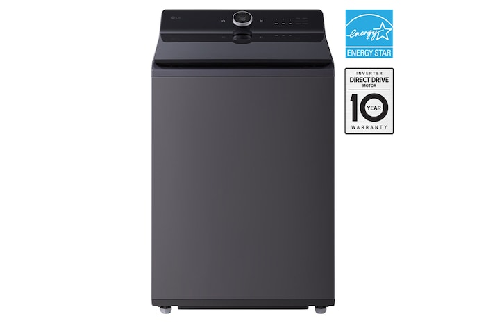 Front view of LG 6.3 cu. ft. Top Load Washer ezDispense®, EasyUnload®, TurboWash® - WT8600CB
