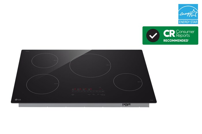Top view of LG 30” Induction Cooktop | UltraHeat 4.3kW Element & Smart - CBIH3013BE