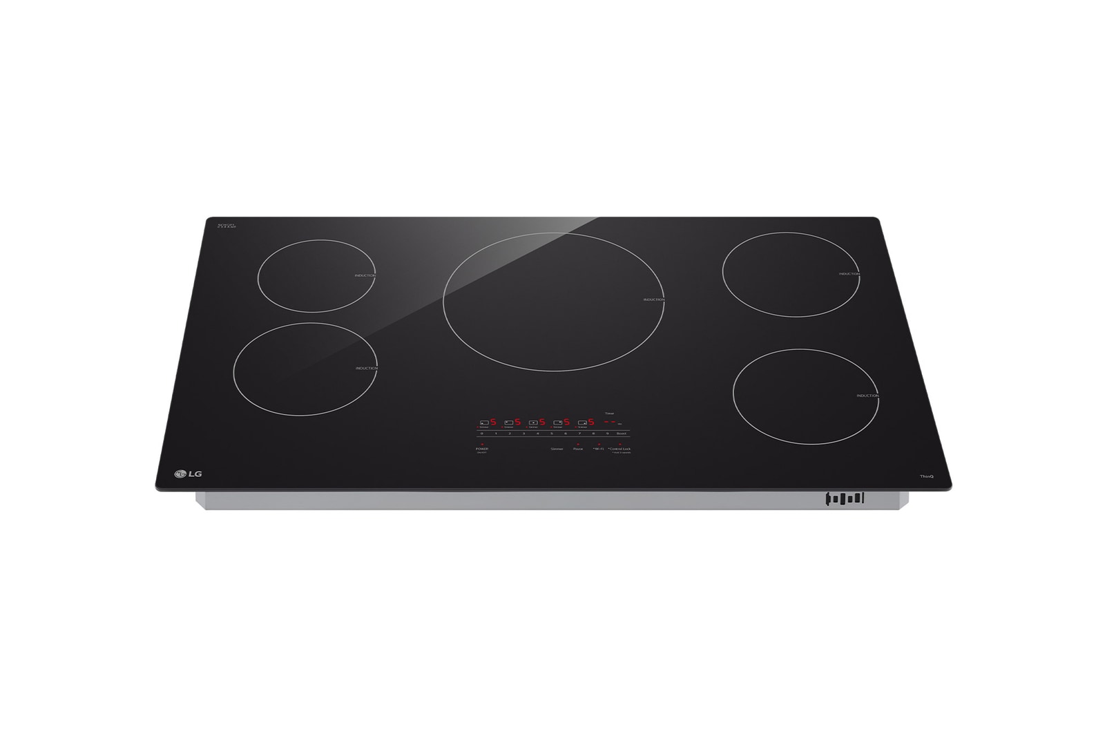 Front view of 36” Induction Cooktop | UltraHeat 4.3kW Element & Smart CBIH3613BE