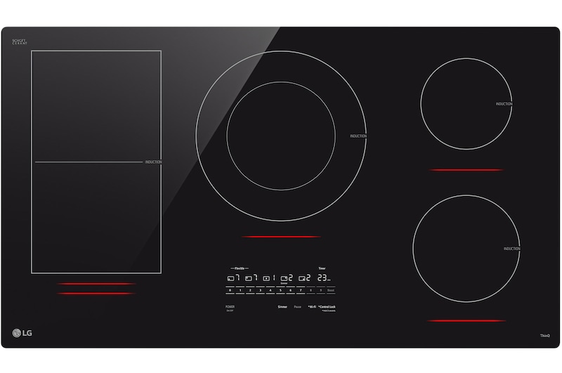 Front view of 36” Induction Cooktop | UltraHeat 5.0kW Element & Smart CBIH3617BE