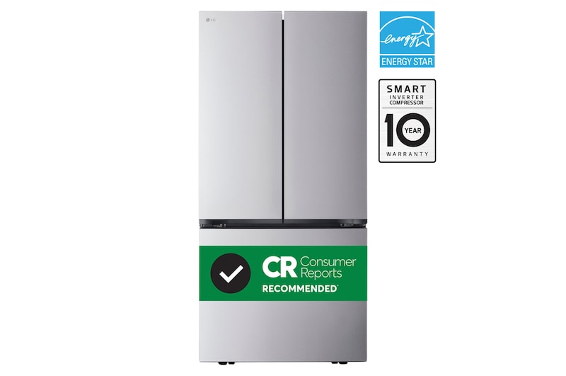 Front view of 33" 21 cu. ft. Counter-Depth MAX® French 3-Door Refrigerator | Ice Maker LF21C6200S