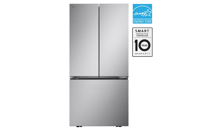Front view of 33" 25 cu.ft. Standard-Depth French 3-Door Refrigerator | Ice Maker LF25S6200S