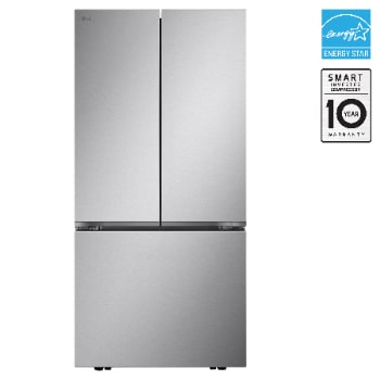Front view of 33" 25 cu.ft. Standard-Depth French 3-Door Refrigerator | Ice Maker LF25S6200S