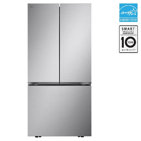 LG 33" 25 cu. ft. Standard-Depth French 3-Door Refrigerator | Ice Maker