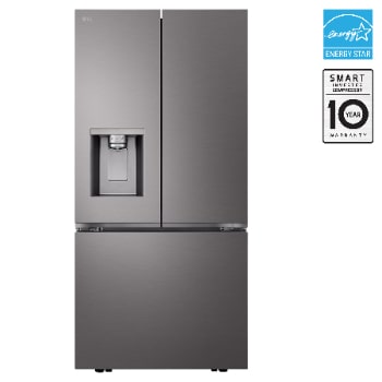 Front view of 33" 25 cu.ft. Standard-Depth French 3-Door Refrigerator | Ice & Water Dispenser | Dual Ice Maker LF25S6330D