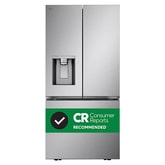 33" 25 cu.ft. Standard-Depth French 3-Door Refrigerator | Ice & Water Dispenser | Dual Ice Maker