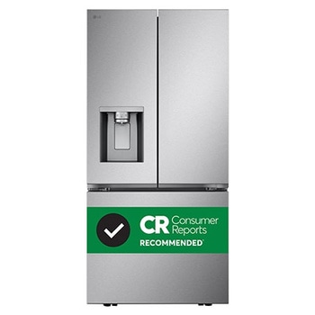 Front view of 33" 25 cu.ft. Standard-Depth French 3-Door Refrigerator | Ice & Water Dispenser | Dual Ice Maker (LF25S6330S)