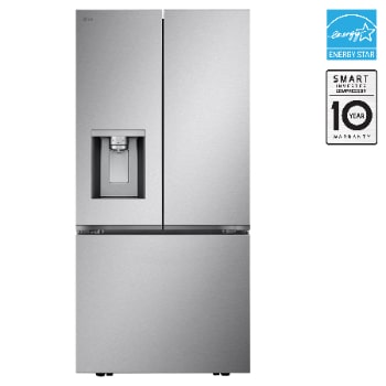 Front view of 33" 25 cu. ft. Standard-Depth French 3-Door Refrigerator | Ice & Water Dispenser | Dual Ice Maker LF25S6330S