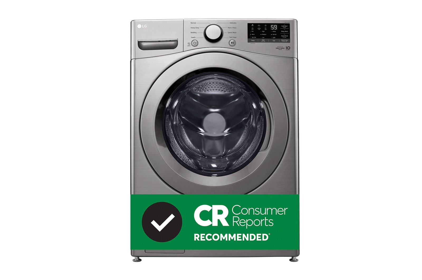 Front view of 5.2 cu. ft. Ultra Large Front Load Washer (WM3400CV)
