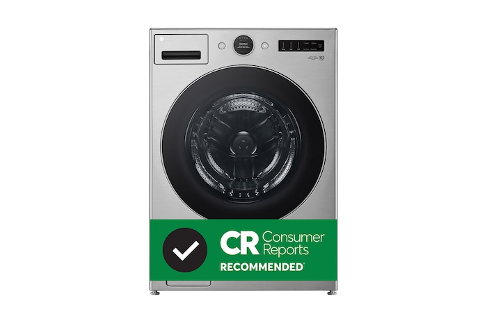 Front view of LG 5.2 cu. ft. Capacity Smart Front Load Washer