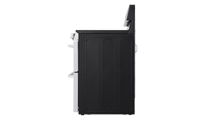 Side view of LG 30" Elec. 7.3 cu ft. Double Oven Range | Probake Convection, Air Sous-Vide, Air Fry, SelfClean, EasyClean®& Smart, Stainless, Freestanding LDEL7324YE.BSTLLCA