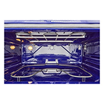 Side view of LG 30" Elec. 7.3 cu ft. Double Oven Range | Probake Convection, Air Sous-Vide, Air Fry, SelfClean, EasyClean®& Smart, Stainless, Freestanding LDEL7324YE.BSTLLCA