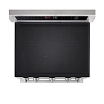 Side view of LG 30" Elec. 7.3 cu ft. Double Oven Range | Probake Convection, Air Sous-Vide, Air Fry, SelfClean, EasyClean®& Smart, Stainless, Freestanding LDEL7324YE.BSTLLCA