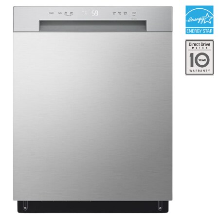 LG 24" Stainless Tub & Dynamic Dry 52 dB, Front Control, Stainless, LG Dishwasher