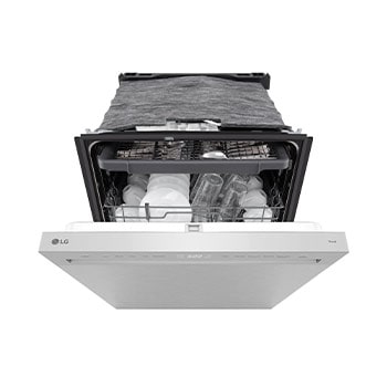 Top view of LG LG FlushFit™ Dishwasher | 48 dB, SteamAssist™, AutoVentDry™, 3rd Rack, Front Control, Stainless - LDNFC33LS